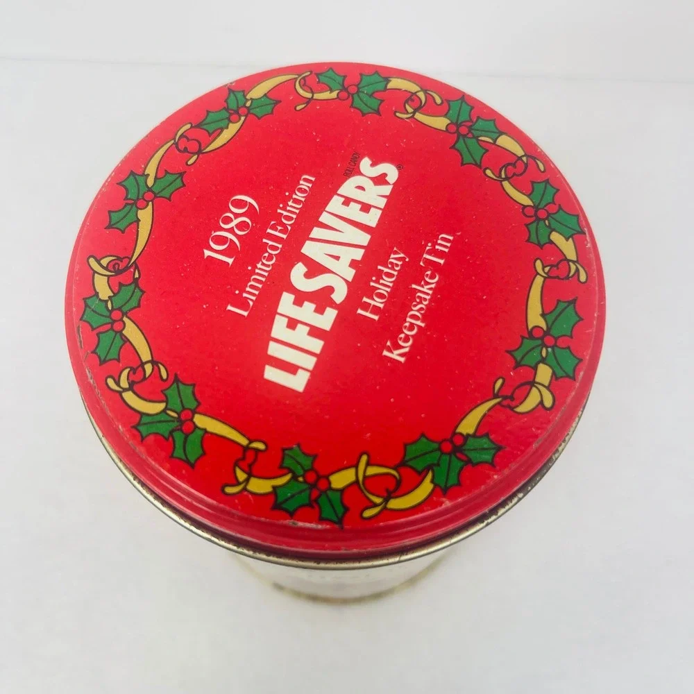 Vintage 1989 LifeSavers Holiday Keepsake Tin Limited Edition Christmas Decor 6